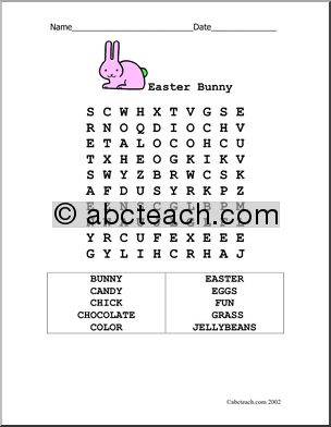 Word Search: Easter Bunny