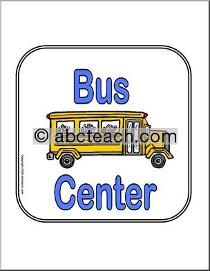 Sign: Bus Center