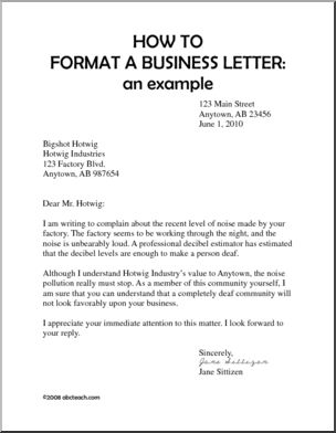 Business Letter “How to” Posters – Abcteach