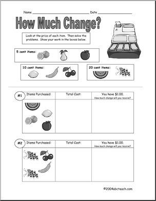 How Much Change? part II – fruit (black and white version)