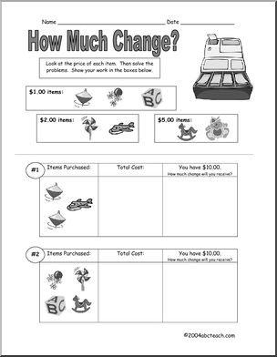 How Much Change? part III – toys (black and white version)