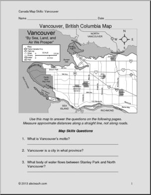 Map Skills: Vancouver, British Columbia, Canada (with map)