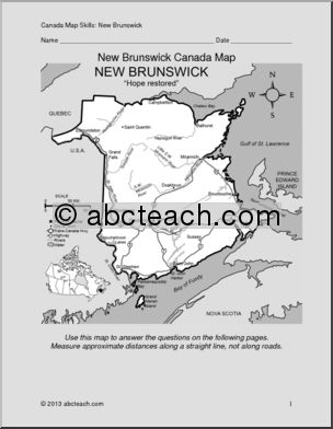 Map Skills: New Brunswick, Canada (with map)