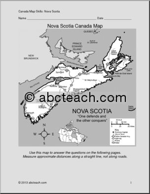 Map Skills: Nova Scotia, Canada (with map)