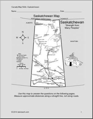 Map Skills: Saskatchewan, Canada (with map)