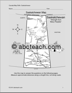 Map Skills: Saskatchewan, Canada (with map)