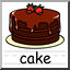 Clip Art: Basic Words: Cake Color (poster)