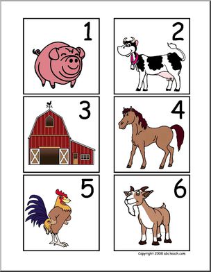 Calendar: Farm Animal Theme ( 1-18)