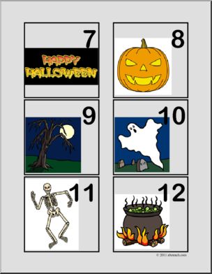 Calendar: Halloween Patterned Days (color)
