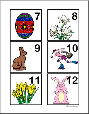 Calendar: Easter Set of Days (color)