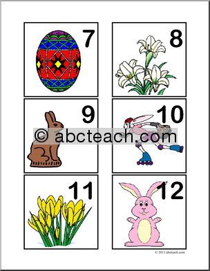 Calendar: Easter Set of Days (color)