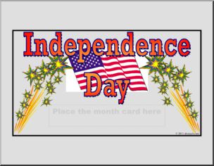 Calendar: Independence Day USA (header) (color)