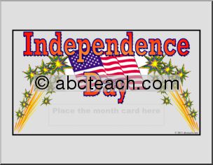 Calendar: Independence Day USA (header) (color)