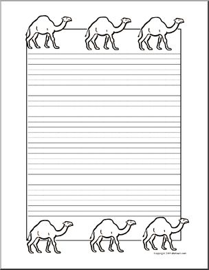 Writing Paper: Camel (upper elementary)