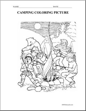 Coloring Page: Camp