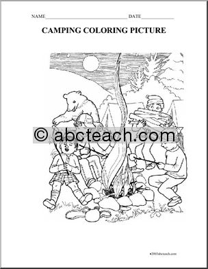 Coloring Page: Camp