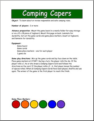 Board Game: Camping Capers (color)