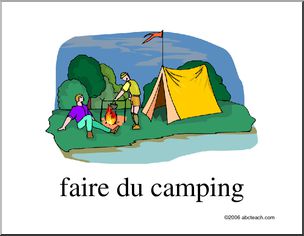 French: Poster, Faire du camping