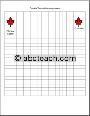Assignment Forms: Canada (all ages)