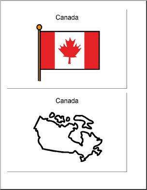 Map and Flag Cards: Canada