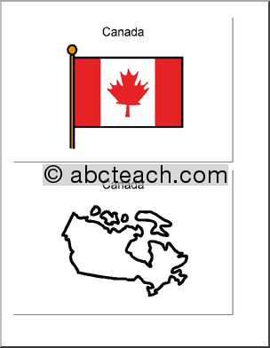 Map and Flag Cards: Canada