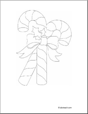 Coloring Page: Christmas – Candy Canes