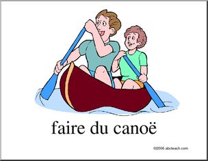 French: Poster, Faire du canoÃŽ