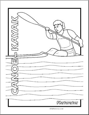 Coloring Page: Sport – Canoe-Kayak Flatwater