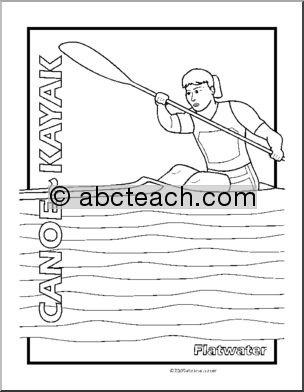 Coloring Page: Sport – Canoe-Kayak Flatwater