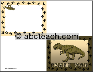 Dinosaur-Themed Thank You Card