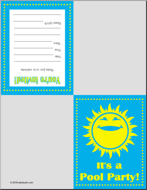 “Fun in the Sun”-Themed Pool Party Invitation