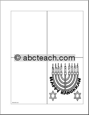 Greeting Card: Happy Hanukkah (b/w)