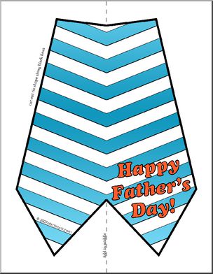 Greeting Card: Happy Father’s Day – tie theme (color)