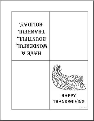 Greeting Card: Happy Thanksgiving (b/w)