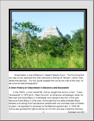 Integrated Theme Unit: Costa Maya Part 2 – Chacchoben Guidebook  (elem/middle)