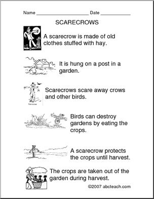 Comprehension: Scarecrows (primary)