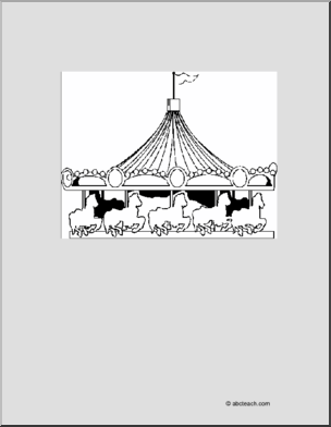 Coloring Page: Carousel