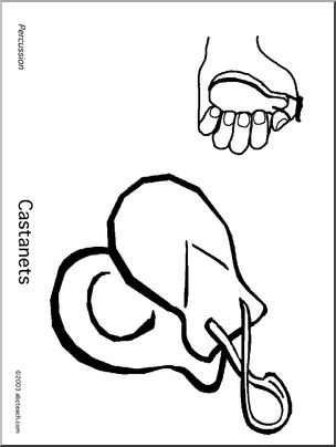Coloring Page: Castanets
