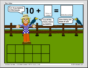 Math Mats: Numbers & Operations in Base Ten – Fall Theme (grade 1)