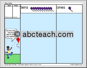 Numbers and Operations in Base Ten – Spring Theme (grade 1) Math Mats