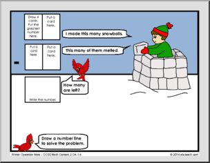 Operations and Algebraic Thinking – Winter Theme (grade 2) Math Mats