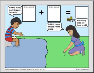 Operations and Algebraic Thinking – Spring Theme (kdg) Math Mats
