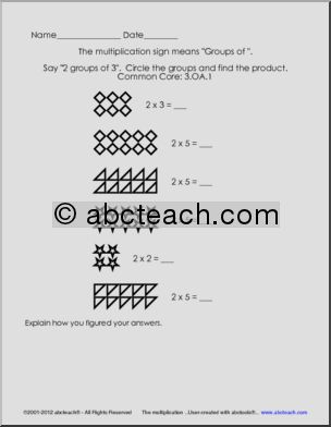 Multiplication: Circle Groups to Find Products (elem)