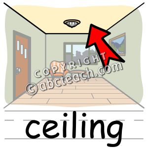 Clip Art: Basic Words: Ceiling Color (poster)
