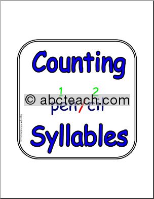 Counting Syllables Sign