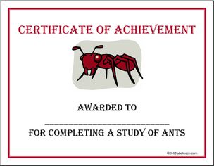 Certificate: Ants