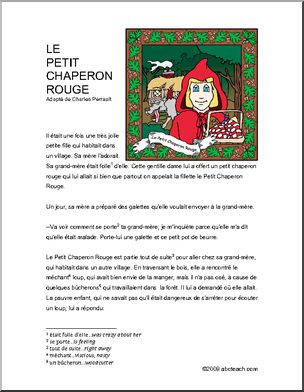 French: Lecture-Le Petit Chaperon Rouge