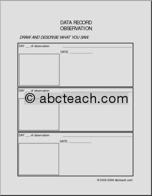 Worksheet: Data Recording