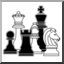Clip Art: Chess Pieces (coloring page)