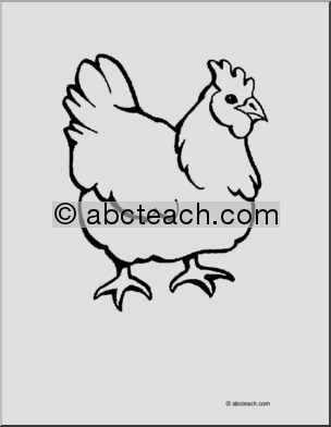 Coloring Page: Chicken